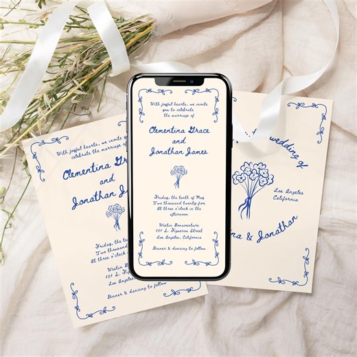 Wedding Invitation Template French Country Bachelorette Party Invite Canva Editable Printable Card Spring Bridal Gathering Download - Etsy Canada