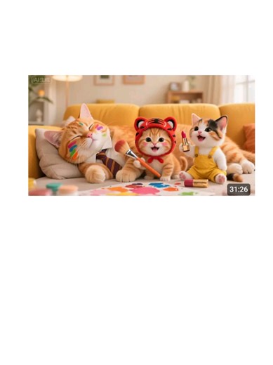 Two Naughty Kittens Found Mom's Makeup... Give Sleeping Dad a SURPRISE Makeover! 🤣 #catlover #mamacat #kitten #gingercat #orangecat