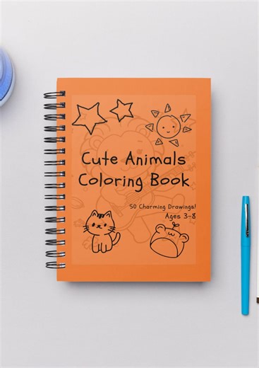 Animals Coloring Book for Kids Ages 3-8 | 50 Fun Pages (digital Download) - Etsy