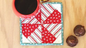4.3K views · 63 reactions | Join us for a holiday quilt along! Each week, we'll share how to make one block. This week, learn how to make a peppermint block -- save it for a holiday quilt using all four blocks, or turn it into a Christmas mug rug. | American Patchwork & Quilting | Facebook