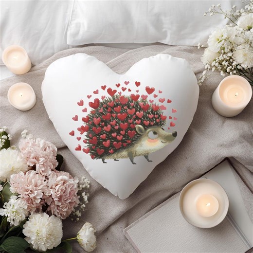 Hedgehog Cross Stitch Pattern Instant PDF Download - Hedgehog and Hearts Watercolor Cross Stitch Hand Embroidery Valentine's Day Pattern - Etsy