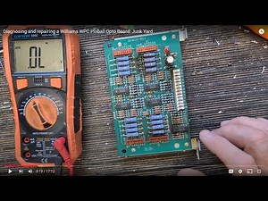 Diagnosing and repairing a Williams WPC Pinball Opto Board: Junk Yard