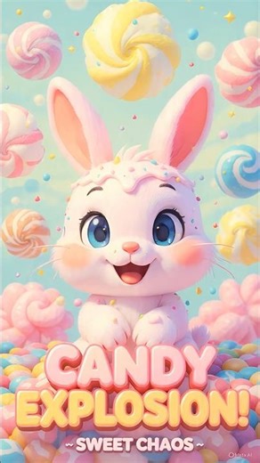 “Bunny’s Sweet Explosion! 🍬💥| Cute Candy Blast Gone Wrong 😂”#shorts
