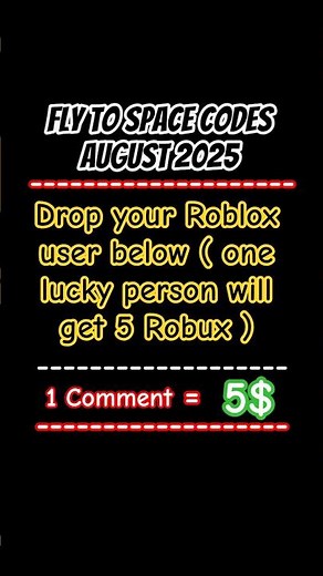 Fly to Space codes August 2025‪@Roblox‬