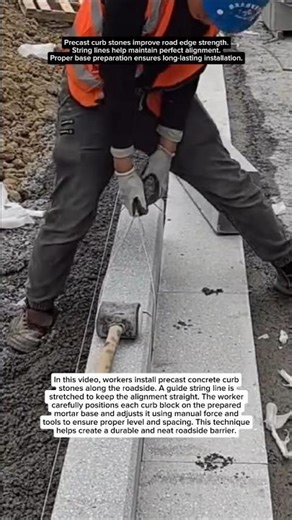 Fast Curb Stone Installation Technique