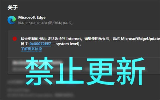 【Edge】只花30秒，彻底禁止更新