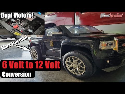 6 Volt to 12 Volt Power Wheels / Ride In Car Conversion with Dual Motors! | AnthonyJ350