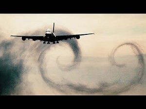 SPECTACULAR! Airbus A380 Condensation and Vortices on Landing at Zurich Kloten Airport