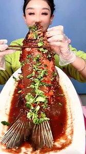 fried fish with sauce | ASMR FOOD