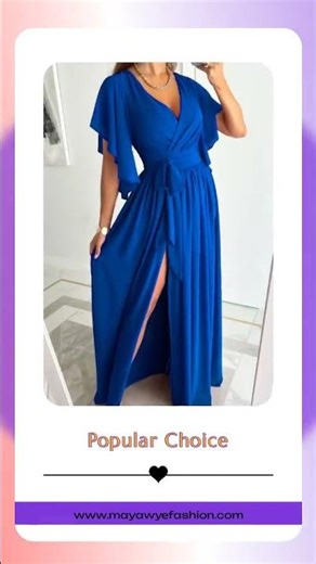 Flutter Sleeve Surplice Tie Waist Dress