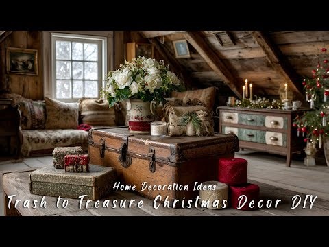 Trash to Treasure Christmas Decor | DIY Farmhouse Christmas Makeovers on a Budget!