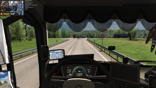 沃尔沃 FH5 540 直排 | 不来梅 - 埃尔福特 | ETS2 1.58 4K 游戏画面   方向盘视角