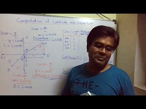 Theodolite Traversing - Computing Latitude and Departure