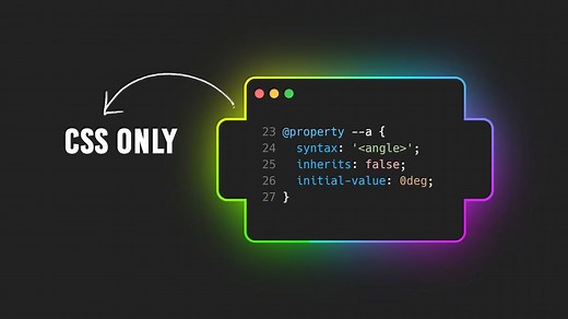 CSS 动画发光渐变边框特效