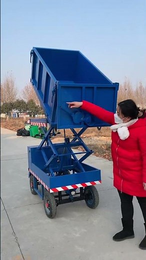 Powerful Electric Lift & Dump Cart – The Ultimate Machine for Effortless Cargo Handling #shortvideo
