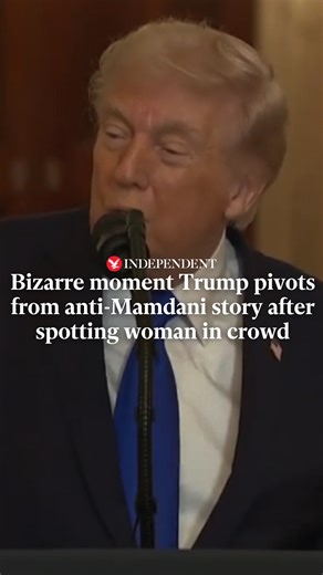 Bizarre moment Trump pivots from anti-Mamdani story after spotting woman in crowd