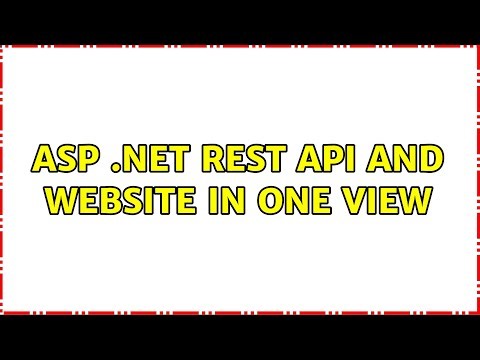 ASP .NET REST API and WEBSITE in one view