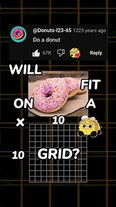 Will a donut fit on a 10x10 grid? #pixelart #pixelarttutorial #drawing #art #donut #food