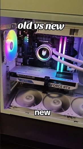 old vs new PC case goes insane #gaming #desksetup #techtech #techtok #gamingsetup #desktop #pc