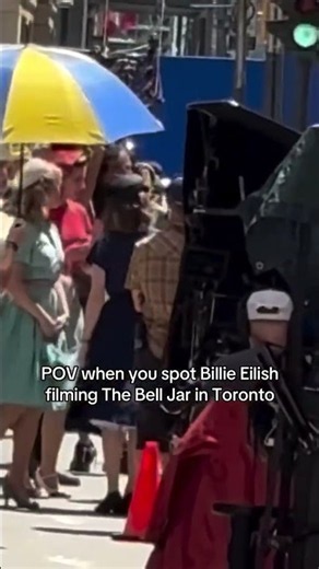First look of Billie Eilish as Esther Greenwood on the set of 'The Bell Jar' in Toronto✨️🤌🏻 #2026