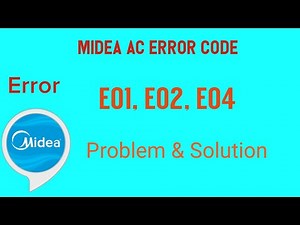 Midea inverter Air conditioning Error code //E01, E02, E04 Problem &Solution #media #airconditioning