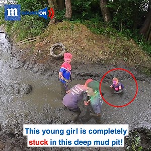 These kids work together and rescue a girl stuck in the mud! 💪👏 via Newsflare | Daily Mail Video