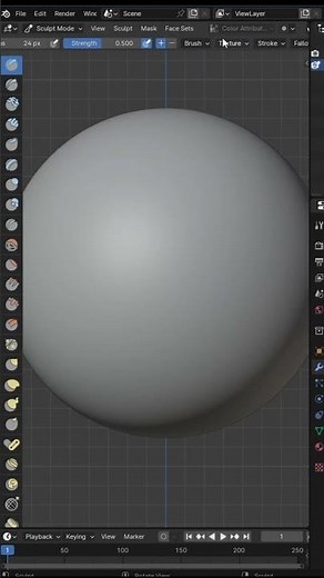 Trick to draw curly and Smooth Lines with Blender #blenderustad