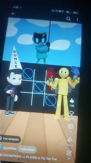 CHUM CHOMPKINS vs PLAYER in Tic-Tac-Toe Challenge Game - Poppy Playtime 5