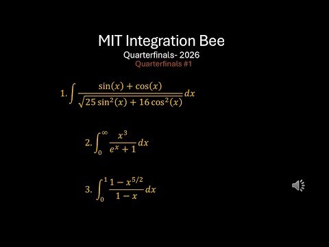 2026 MIT Integration Bee- Quarterfinals 1