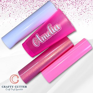 9.4K views · 76 reactions | Oh My  Our Frosted Glitter Pink cold cup paired up with Oracal White Gloss, Sparkle Glitter Pink and Pink 001 Gloss! ✨ #cricut #cricutmade #cricutmaker #cricutcrafts #smallbusiness #handmade #diy #vinyl #cricutcreations #etsy #svg #cricutexploreair #crafts #silhouettecameo #craft #custom #custommade #supportsmallbusiness | Crafty Cutter Limited | Facebook