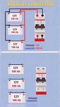Connection of batteries in series and parallel what happens in voltage and Ah.#save ur time video#