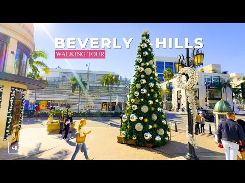 Christmas in Beverly Hills 2025 🎄✨ | Magical Rodeo Drive Walking Tour in 4K
