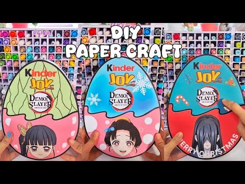 DIY Kinder Joy Collection | Demon slayer| Anime DIY Paper Craft