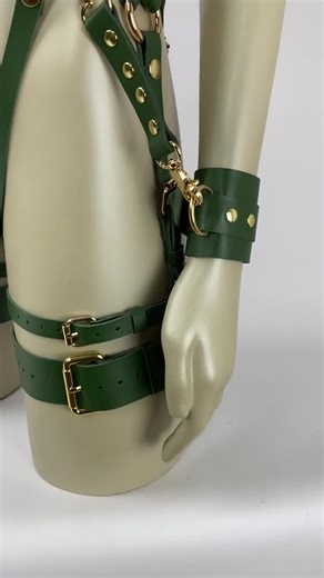 Leather Harness Set for Women - Custom Pink Harnesses, Leather Bondage Kit, Fetish Outfit, Leg Harness, Thigh Garter Belt, Waist Harness - Etsy