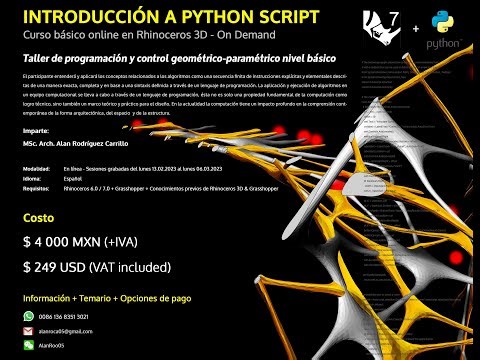 Introducción a Python Script en Rhinoceros 3D [Sesión 02] / #grasshopper3d #python #rhino3dpython