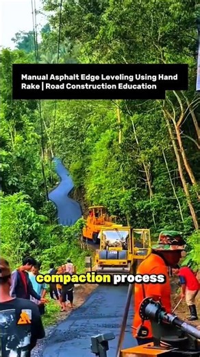 Manual Asphalt Edge Leveling Using Hand Rake | Road Construction Education.