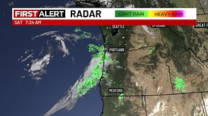 7:30AM RADAR: Tracking some scattered showers and a few lightning strikes along the coastline. If thunder roars, go indoors. We can't rule out a stray shower/storm making it into the valleys, but the risk is low. (no audio) | FOX 12 Weather