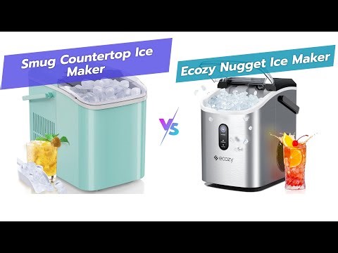 Smug Countertop Ice Maker vs ecozy Nugget Ice Maker: Bullet Ice vs Nugget Ice 🧊