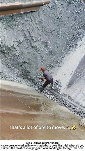 Unloading Ore from a Cargo Ship – Heavy-Duty Port Work ⚓⛏️