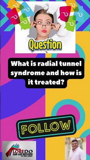 What is radial tunnel syndrome and how is it treated?
