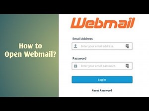 How to Open Webmail ?