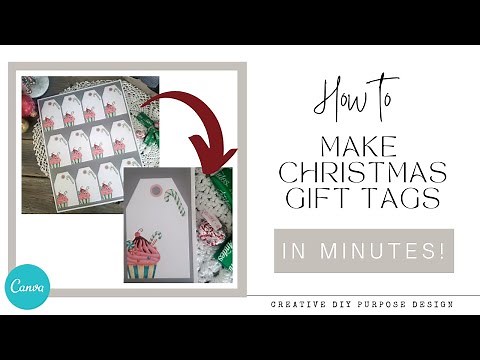 Create Name Gift Tags for Holidays CHRISTmas -Gift Tags in Canva