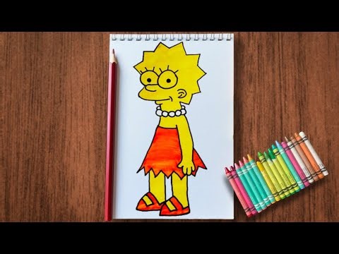 Easy Drawing || Lisa Simpson || 💛 Cartoon Character : Step By Step
