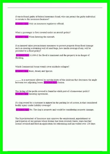 NY Independent General Adjuster Exam Series 1770 180 Questions and Answers Guarantee Pass video