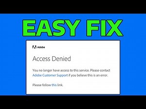 How To Fix Adobe Reader Access Denied Error
