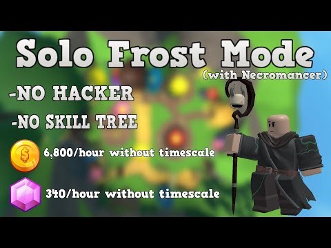 Solo Frost without Hacker using BUFFED Necromancer (TDS)