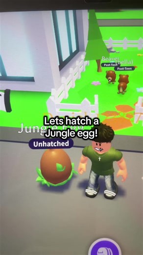 Jungle egg hatching #fyp #adoptme #egghatching #jungleegg | Eggs