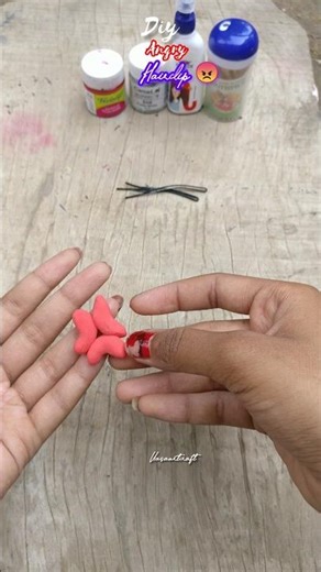 Diy angey hairclip😡(clay)#UasaArtCraft#angery#hairclip#clay#shortfeed#teand#viralshort#ytshorts#diy