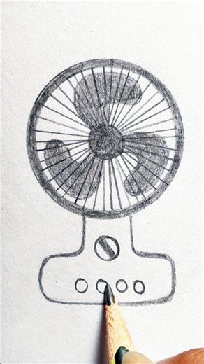 How To Draw Fan In A Easy Method 💓💓#art#drawing#viral#trending#subscribe#support#pencildrawing#yt