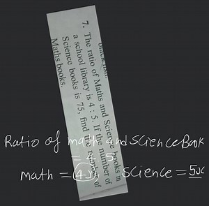 The ratio of Maths and Science books in a school library is 4: ... | Filo